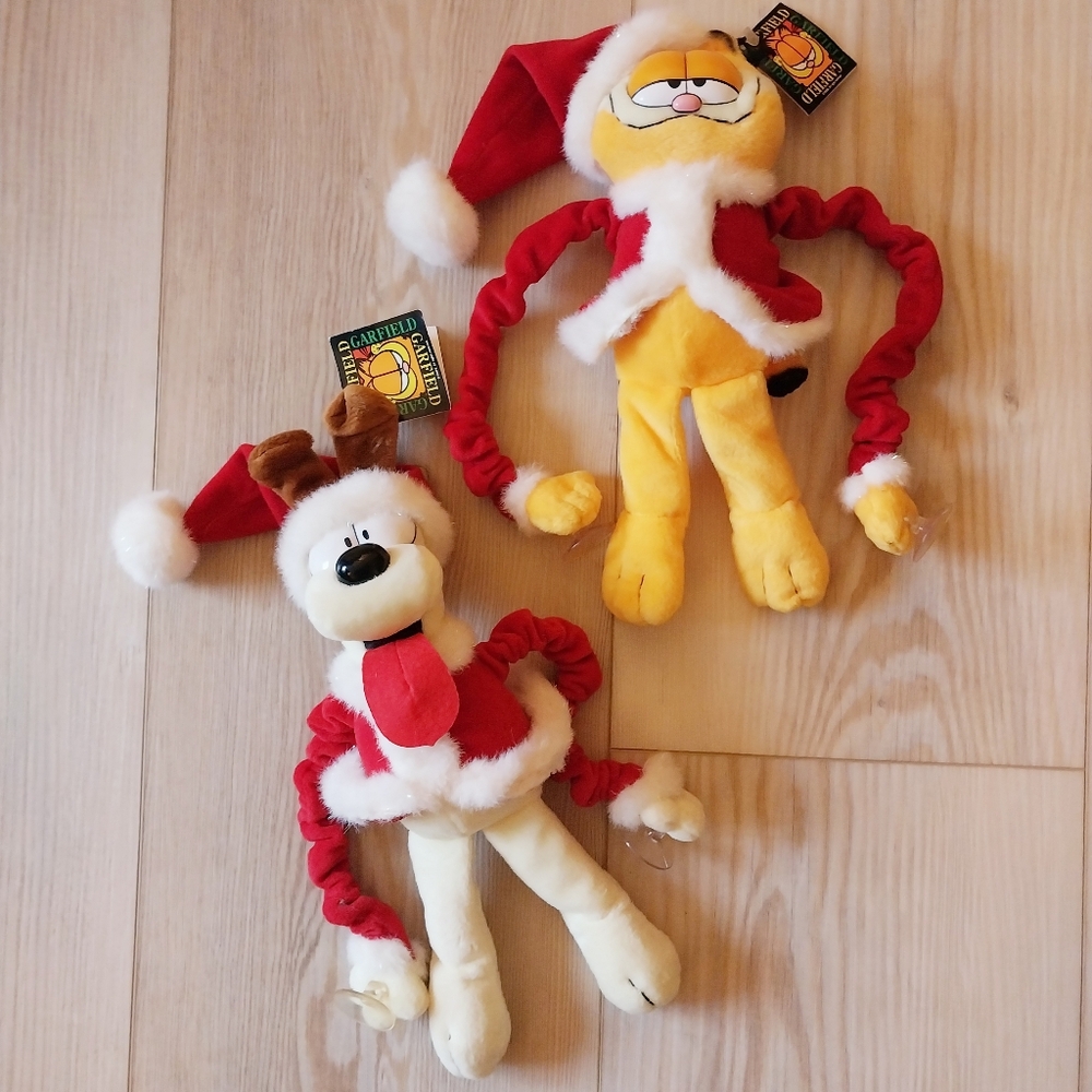 Vintage Garfield & Odie Christmas Plush